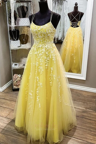 Robe de bal Tulle Bretelles Spaghetti Naturel taille Drapé Sans Manches - Page 2