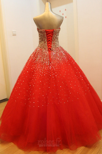 Robe de bal Sans Manches À la masse Tulle Perle Pomme A-ligne - Page 4