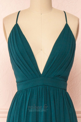 Robe de soirée Mousseline aligne Col en V Sans Manches Simple - Page 5