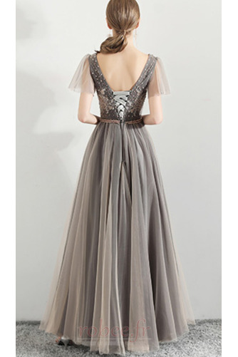 Robe de bal Longueur Cheville a ligne Fête Luxueux Drapé Laçage - Page 5