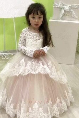 Robe de fille de fleur Longueur de plancher Manche Aérienne Médium - Page 1