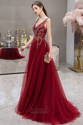 Robe de bal Epurée Naturel taille a ligne Fête Traîne Courte - Page 3