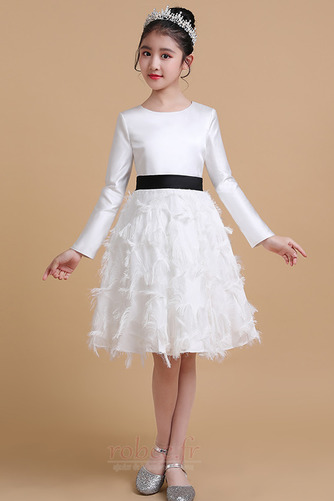 Robe de fille de fleur Soie Médium Manche Longue Col de chemise t - Page 4