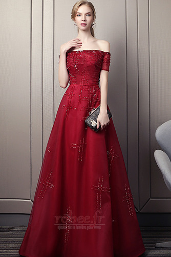 Robe de soirée Naturel taille Fourreau Avec Bijoux Laçage Perle - Page 1