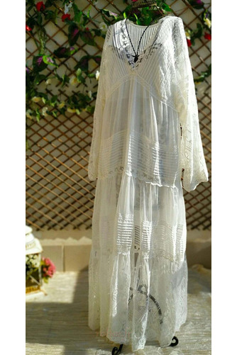 Robe de mariée Taille haute Appliquer Longueur de plancher Simple - Page 4