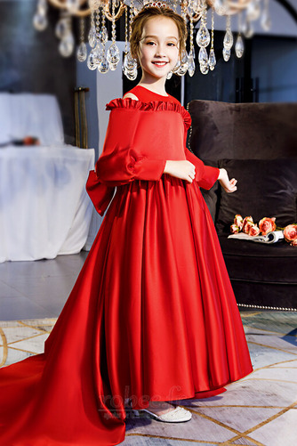 Robe de fille de fleur Printemps Petit collier circulaire A-ligne - Page 3