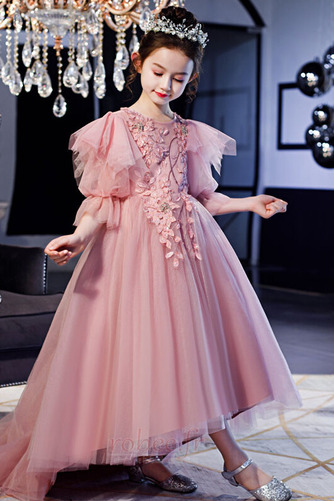 Robe de fille de fleur Décalcomanie Balançoire Manche Courte - Page 3