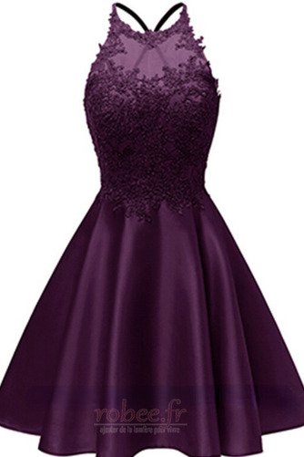 Robe de cocktail Courte Soie Été Petit collier circulaire Naturel taille - Page 13