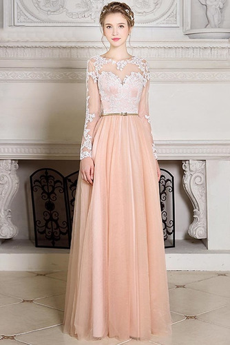 Robe de soirée Vintage Col Bateau Gaze Naturel taille Longueur Cheville - Page 1