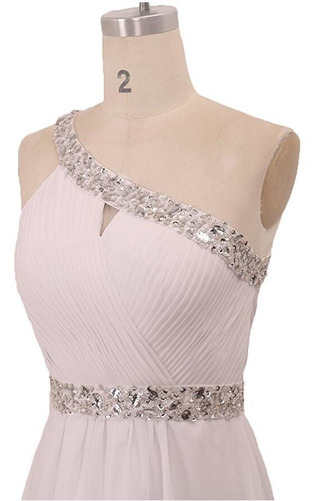 Robe de demoiselle d'honneur Luxueux Une épaule A-ligne Naturel taille - Page 3