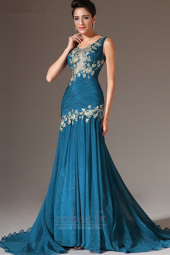 Robe de soirée Fourreau pli Traîne Courte Près du corps Fermeture à glissière - Page 1