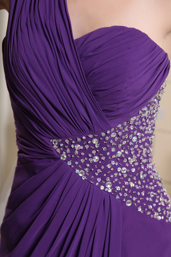 Robe de bal Perle Mousseline Fête a ligne Manche Asymétrique - Page 5