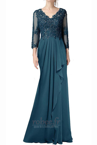 Robe mères Dentelle Manche Demi Près du corps Appliquer Fermeture à glissière - Page 1