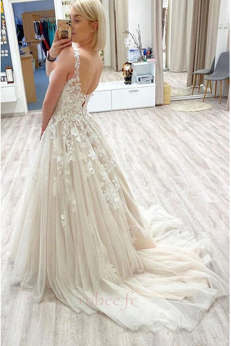 Robe de mariée Dos nu Elégant Naturel taille Norme Printemps - Page 2