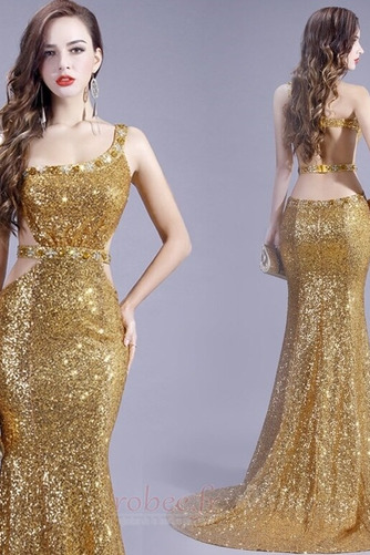 Robe de soirée Longue Dos nu Manquant Une épaule Sirène Scintillait - Page 6