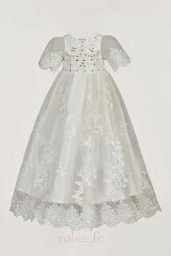 Robe de fille de fleur Dentelle Froid Manche Courte Fermeture à glissière - Page 6