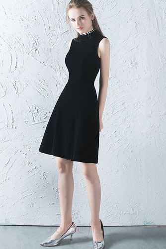 Robe de soirée Sans Manches Elégant a ligne Perle Printemps Longueur de genou - Page 4