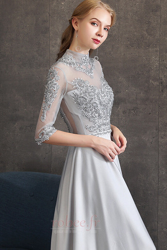 Robe de soirée Col haut Éternel Trou De Serrure a ligne 3/4 Manche - Page 5