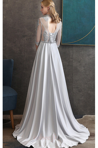 Robe de soirée Col haut Éternel Trou De Serrure a ligne 3/4 Manche - Page 2
