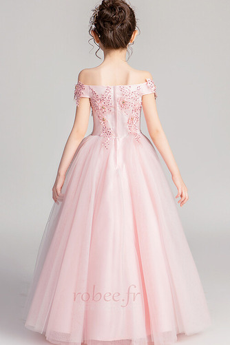 Robe de fille de fleur a ligne Été Corsage Avec Bijoux Formelle - Page 2