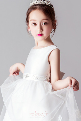 Robe de fille de fleur Tulle Col de chemise t Longueur Cheville - Page 3