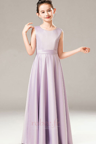 Robe de fille de fleur Naturel taille A-ligne Drapé Fermeture à glissière - Page 5