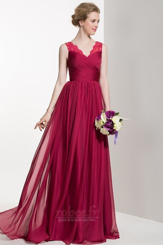Robe de demoiselle d'honneur Corsage plissé Fermeture éclair - Page 4