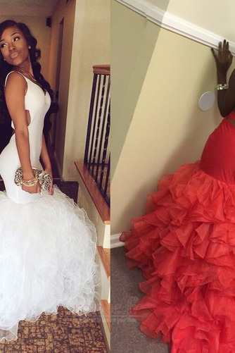 Robe de bal Dos nu Ruchés Plongeants Epurée Multi Couche Satin Élastique - Page 1