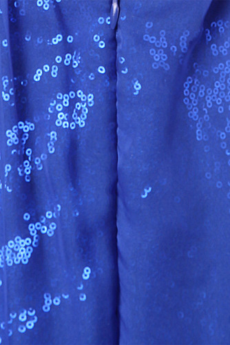 Robe de soirée Bleu Chiffon Été aligne ride Festin Fermeture à glissière - Page 4