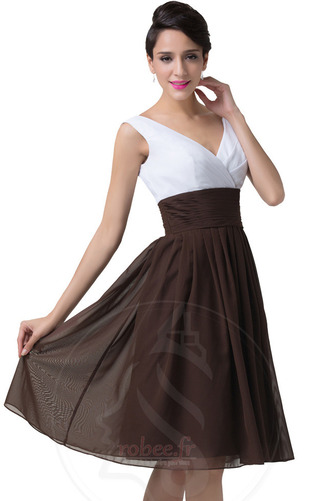 Robe de bal A-ligne Plissé Mi-longues Fourreau plissé Été Manquant - Page 3