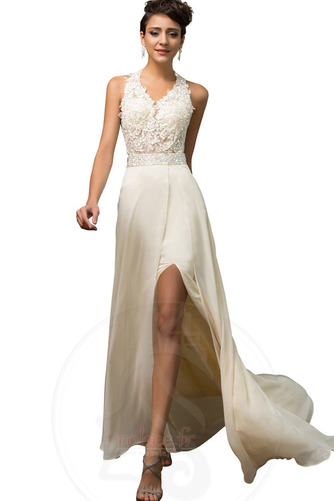 Robe de bal A-ligne Printemps Couvert de Dentelle Longueur au sol - Page 1