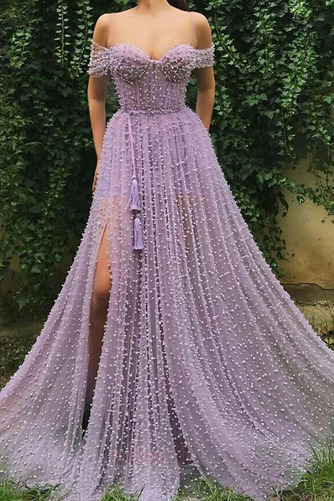 Robe de bal a ligne net Naturel taille Fourchure Frontale Désirable - Page 1