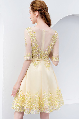 Robe de cocktail Appliquer Epurée Manche Demi Manche Aérienne - Page 2