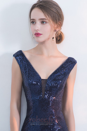 Robe de bal Sirène Col en V Foncé Manquant Col en V Sans Manches - Page 5