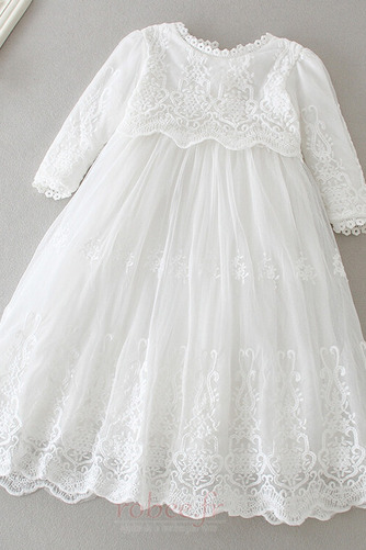 Robe de fille de fleur Dentelle Chapeau Médium Col de chemise t - Page 2