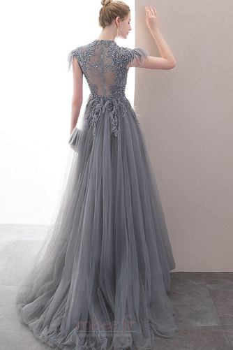 Robe de bal Tulle Sans Manches Longue Fermeture éclair Automne - Page 2