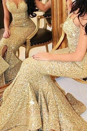 Robe de bal Sirène Elégant Décolleté Dans le Dos Naturel taille - Page 2