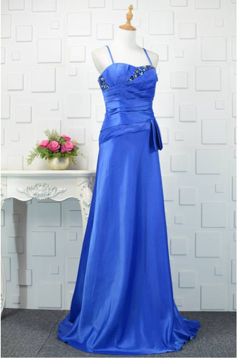 Robe de demoiselle d'honneur Vintage Dos nu Corsage plissé Train de petit - Page 2