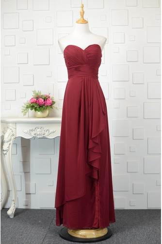 Robe de demoiselle d'honneur Fourreau pli Laçage Longueur de plancher - Page 5