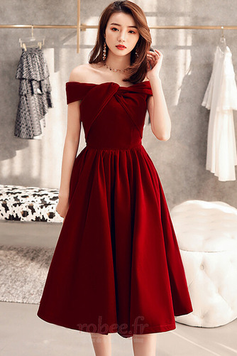 Robe de soirée Balançoire Rosée épaule Fourreau plissé Manquant - Page 1