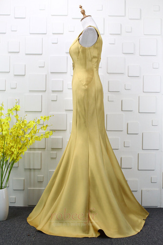Robe de soirée Simple Médium Sans Manches Glissière Sirène Naturel taille - Page 3