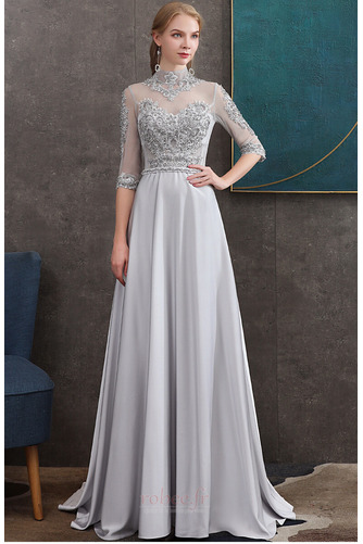 Robe de soirée Col haut Éternel Trou De Serrure a ligne 3/4 Manche - Page 4