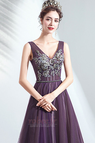 Robe de soirée net aligne Naturel taille Simple Longueur au sol - Page 5