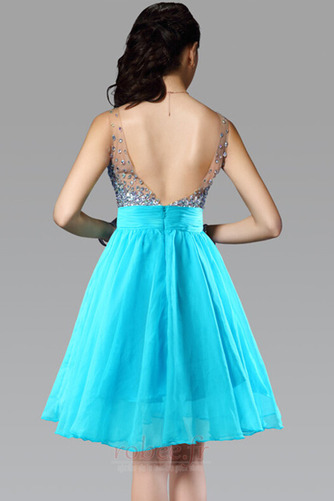 Robe de soirée Pailleté Mousseline Longueur de genou aligne Naturel taille - Page 2