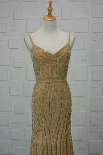 Robe de soirée Tulle Naturel taille semi-couverte Étoilé Corsage Avec Bijoux - Page 4