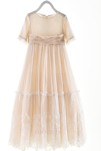 Robe de fille de fleur Longueur Cheville Tulle Fermeture à glissière - Page 6
