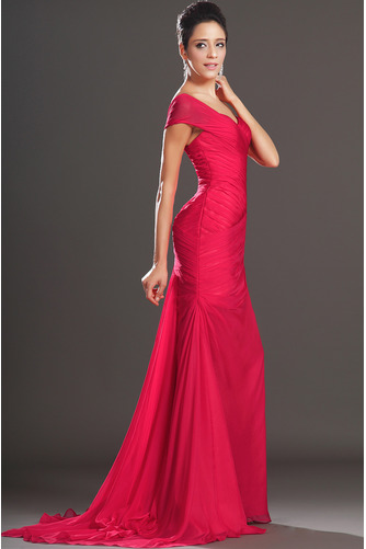 Robe de soirée Mince Composite Chiffon Sommaire semi-couverte - Page 5