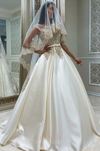 Robe de mariée Vintage Satin Manquant Printemps Laçage Naturel taille - Page 3