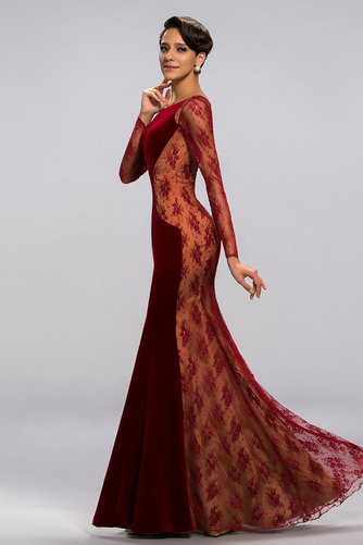 Robe de soirée Traîne Courte Formelle Fermeture à glissière Dentelle - Page 4