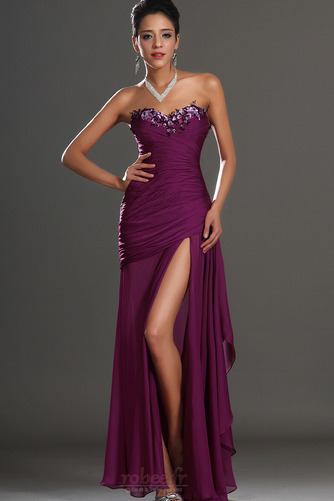 Robe de bal Sans Manches Col en Cœur Taille chute Milieu Glamour - Page 6